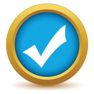 Gold yes icon