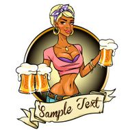 Pretty girl with beer N2
