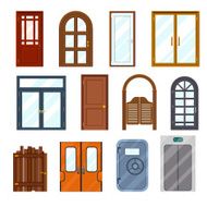 Vector colourful front doors
