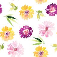Watercolor flower pattern N78