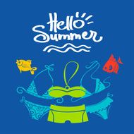 Summer background Vector illustration