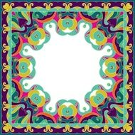 Ornamental colorful frame and place for text