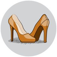 Women Shoes Illustration Flat Inked Vector N2