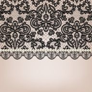 pearl necklace on lace background