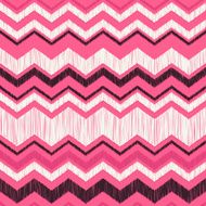 Seamless zig zag embroidery pattern - pink background