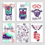 Hipster Sketch Banner Set N2
