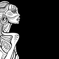 Profile of beautiful African woman N4