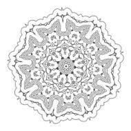 Vector Beautiful Deco Black Mandala N327
