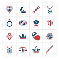 Set color icons of jewelry