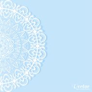 Wedding invitation or greeting card design with lace pattern ornamental