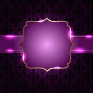 Vintage background with golden frame vector illustration