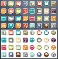Logistics shipping icons vector eps10