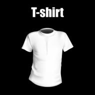 T-shirt with black background