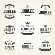 Vector set of jubilee logo logotype Design elements collection