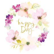 Watercolor greeting card flowers N81