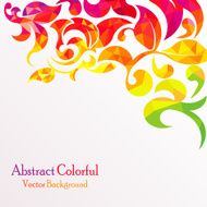 Abstract colorful geometric leaves vector background