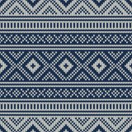 Traditional Fair Isle Pattern Seamless Knitting Ornament N4