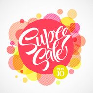 Super sale tag banner Vector illustration N12