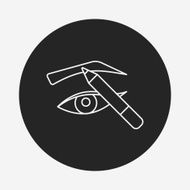 Painted eyebrows line icon N5
