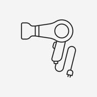 Hair dryer line icon N34