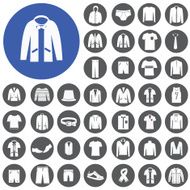 men clothing fashion item icons set Illustration eps10