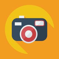 Flat modern design with shadow camera icon N6
