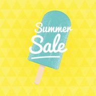 Summer Sale Vector triangular background with ice-cream