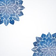 Watercolor floral blue pattern N2