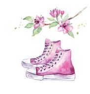 Watercolor sneakers N2