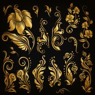 Vector set of floral elements N2