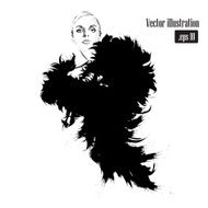 Fashion girl in sketch-style N142