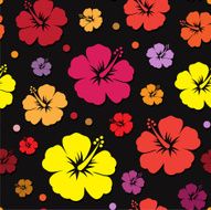 Floral hibiscus pattern
