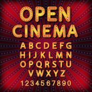Vector set Retro neon sign vintage billboard bright signboard light N13