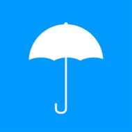 Umbrella sign icon Rain protection symbol Flat design style N2