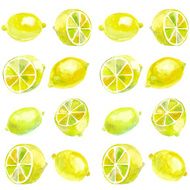 Seamless lemon pattern