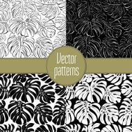 Seamless background leaves Vector illustration