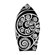 Surf board Tattoo style