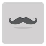 Vector of flat icon mustache