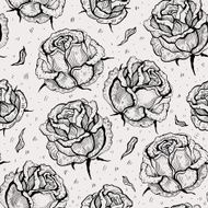 Roses Seamless vector pattern N2