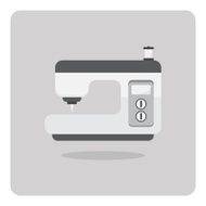 Vector of flat icon electric sewing machine