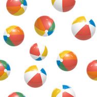 Colorful Beach balls Seamless Pattern Vector