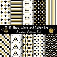 Set of abstract geometrical Aztec seamless patterns