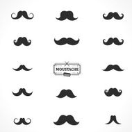 Vector Illustration with silhouettes of different shapes mustac N2