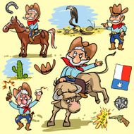 Cartoon cowboy set N2