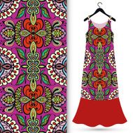 Fashion seamless geometric pattern women&#039;s dress on a hanger N11