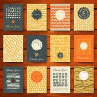 Set of grunge vintage cards