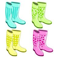 Isolated rubber gumboots N2