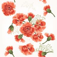 Nature background with field flowers