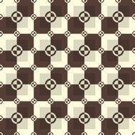 Circle-squares pattern in chocolate and sand colors