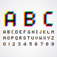 alphabetic fonts and numbers N12